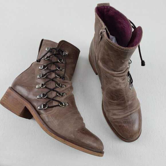 Mala Vita MTNG Agatha Boot Womens 8.5-9 39 Brown Sundance Boho Moto Ankle Spain - Picture 1 of 14
